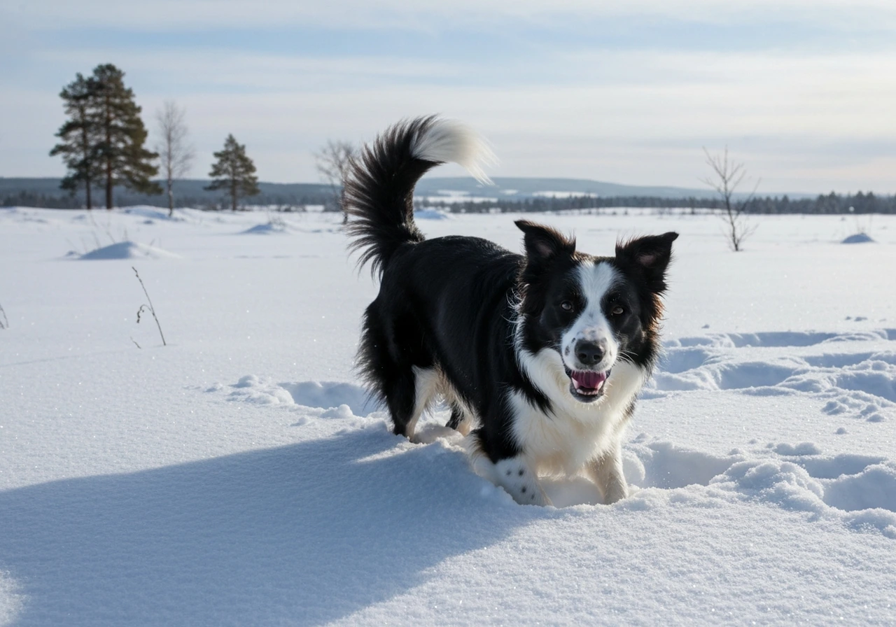 Border Collie enjoying the outdoors