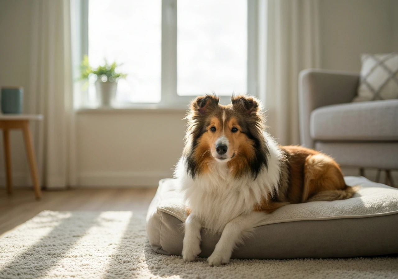 Portrait of a Shetland Sheepdog
