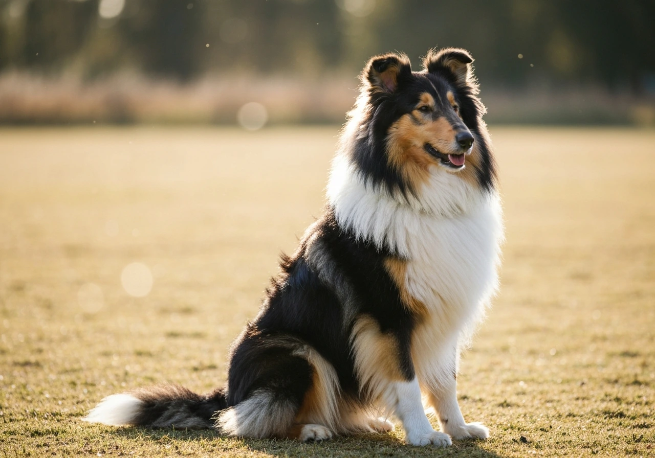 Collie during training session